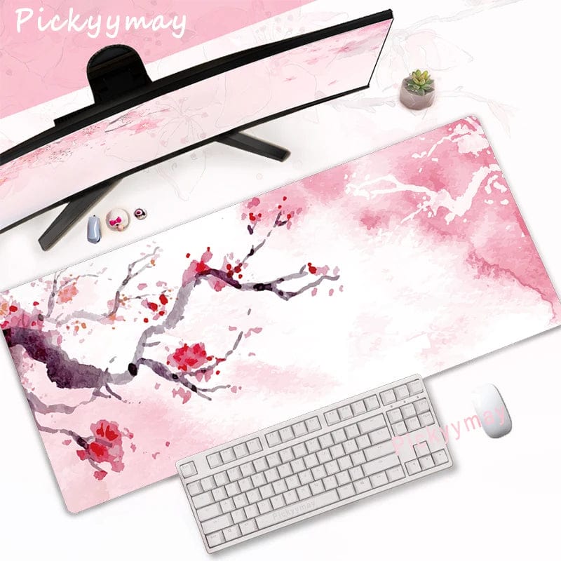 Canvanation WA00094 (1) / 400x900x2mm Tapis De Souris - Rose Cerisier Fleurie