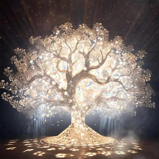 Canvanation 6 / 20x20cm Sans Cadre Affiche Éclatante Symphonie: Arbre de Vie Blanc