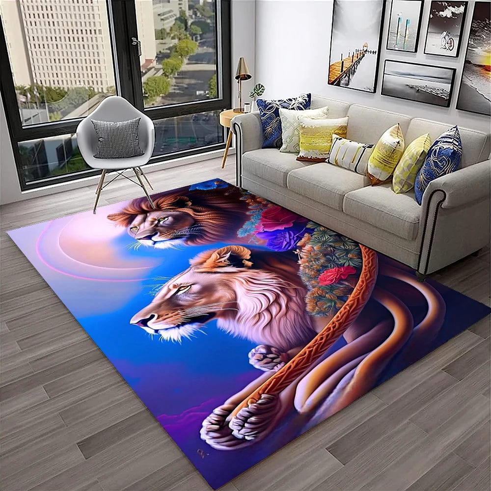 Canvanation 8 / 100x150cm Tapis De Chambre - 3D Dream Lion Animal