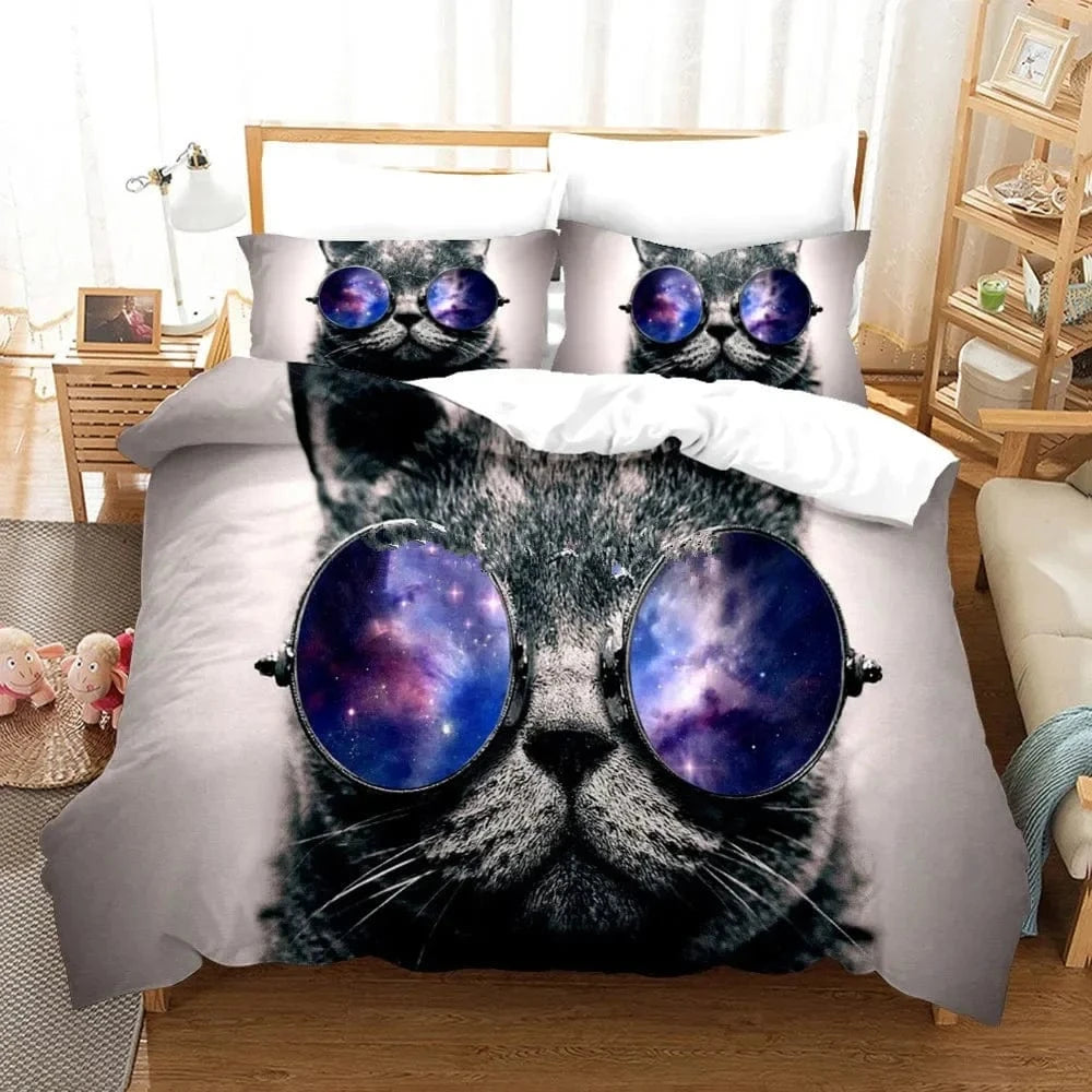 Canvanation Housse De Couette - 3D Cute Chat