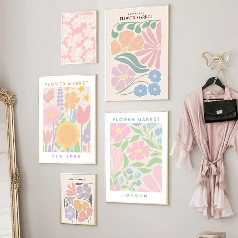 Canvanation Affiche Abstraite Moderne Fleurs