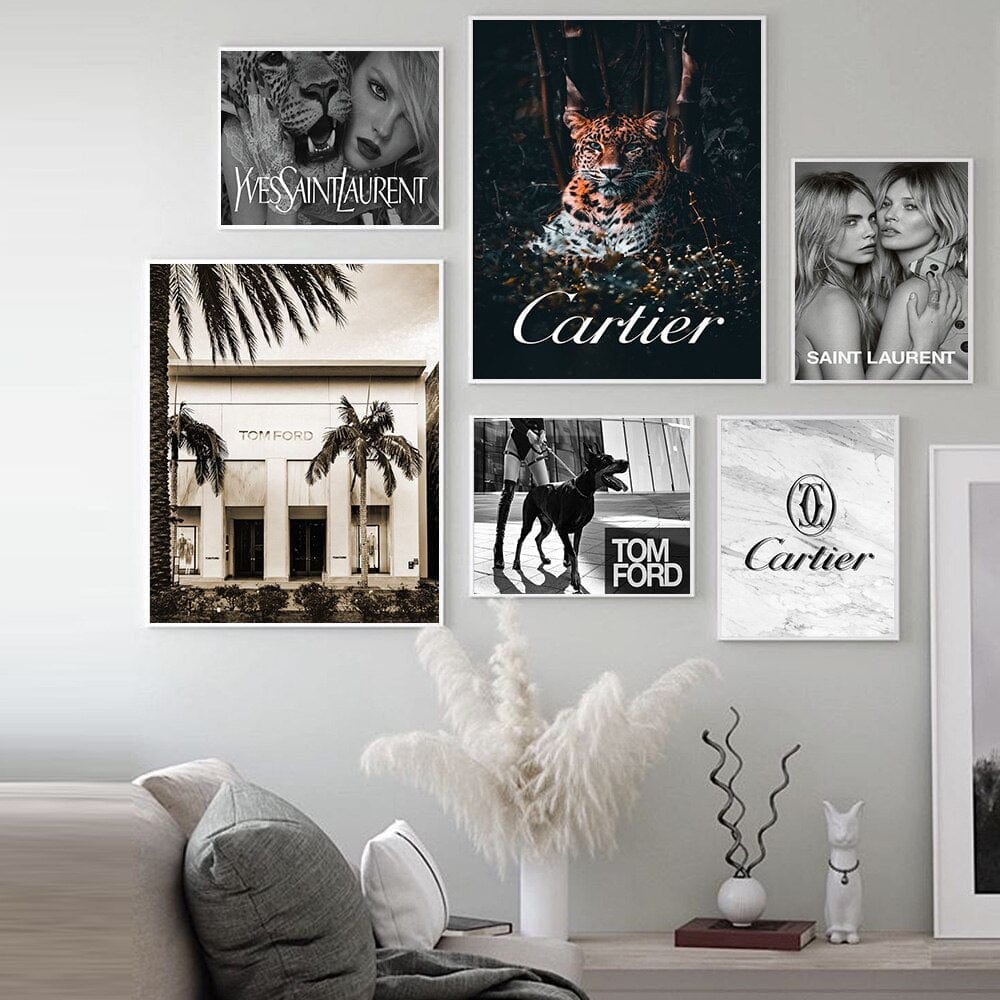 Canvanation Affiche Luxe Cartier Leopard