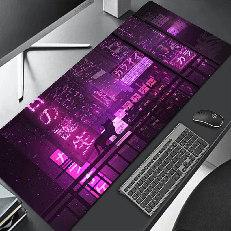Canvanation WA00333 / 40x90x5 Cm Tapis De Souris - Cyberpunk Gaming Ville Tokyo