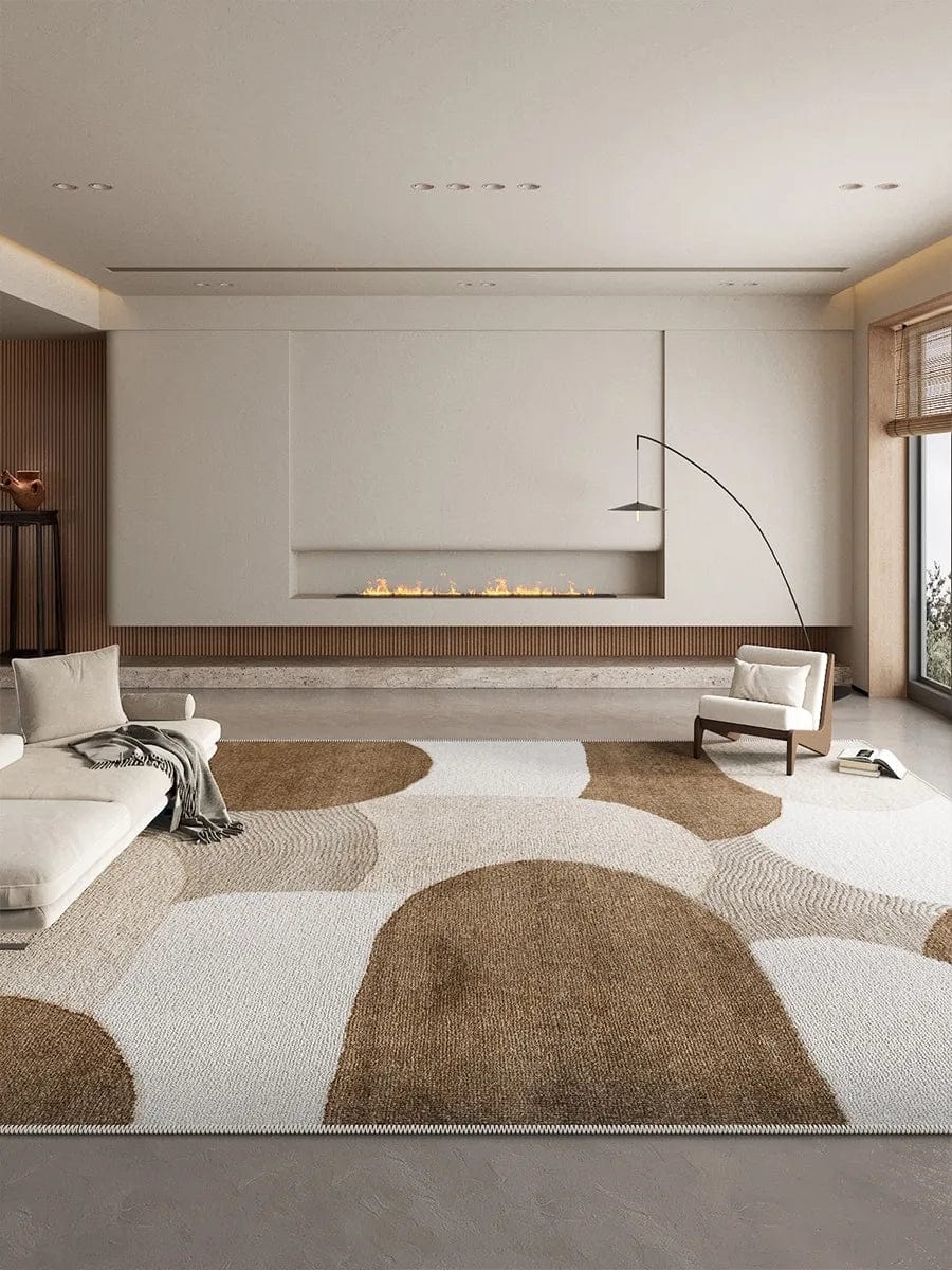 Canvanation Tapis De Salon Beige Minimaliste