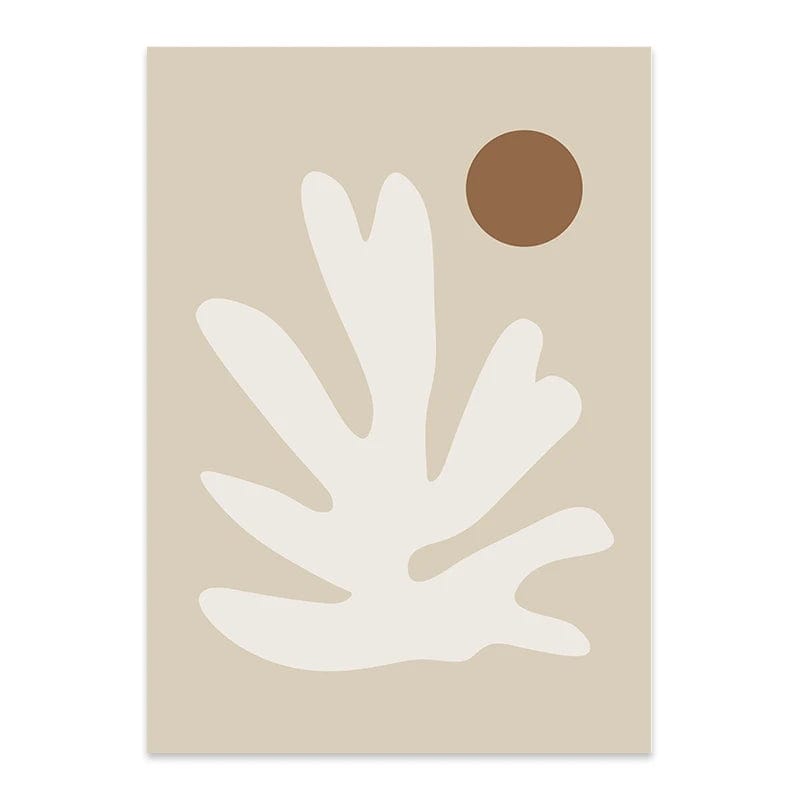 Canvanation PICTURE E / 40x60 cm Affiche Boho Abstrait Matisse Beige Blanc