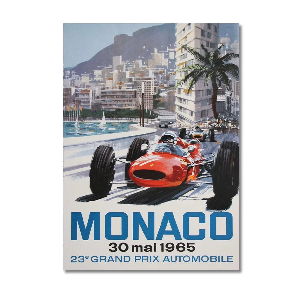Canvanation X6174 / 50x70cm Affiche Vintage Voiture Monaco Prix F1