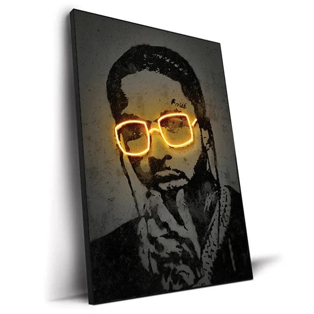Canvanation N / 20x30cm Affiche Abstrait Neon Rap Star