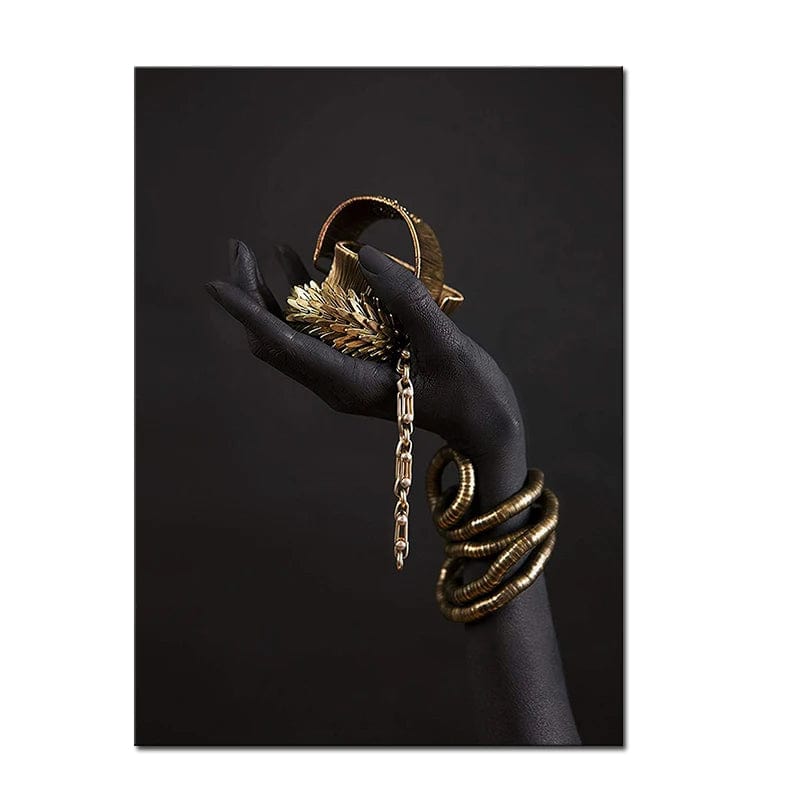 Canvanation PF2489 / 58x90CM Affiche Femme Africaine Noir Or