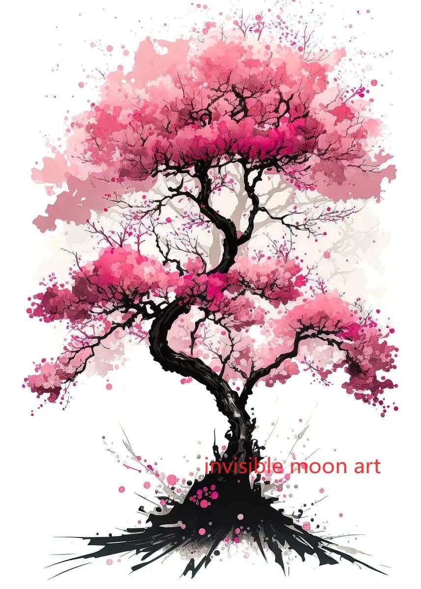 Canvanation 6 / 60X80cm Affiche Japonais d'une geisha en fleurs Sakura