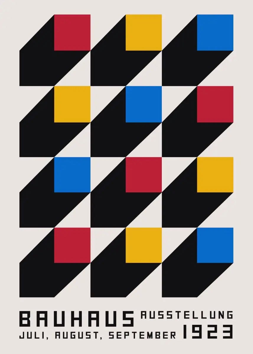 Canvanation Affiche Abstraite Moderne Bauhaus