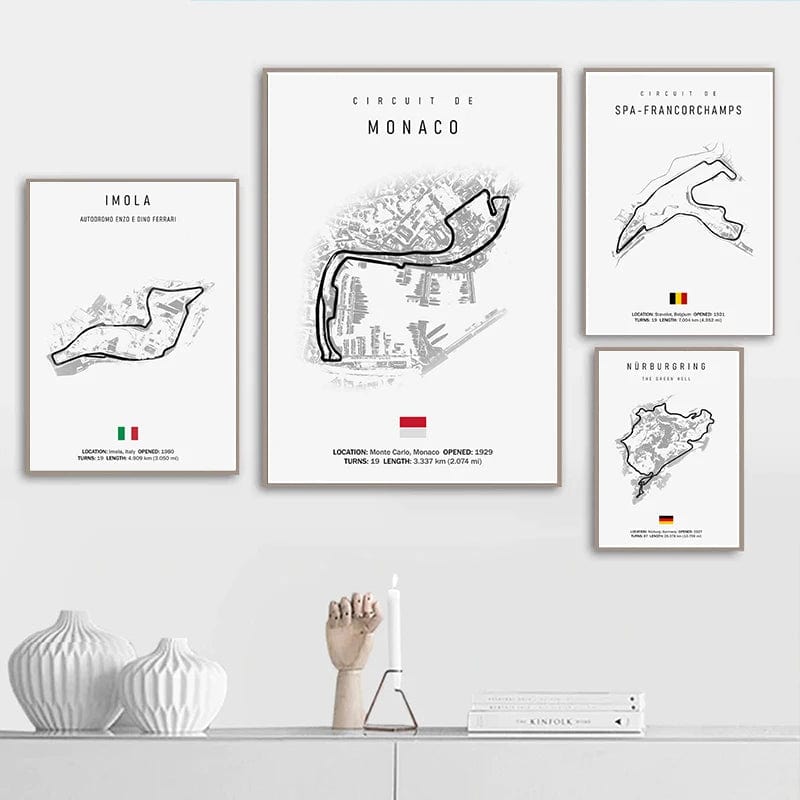 Canvanation Affiche Circuit Formule 1