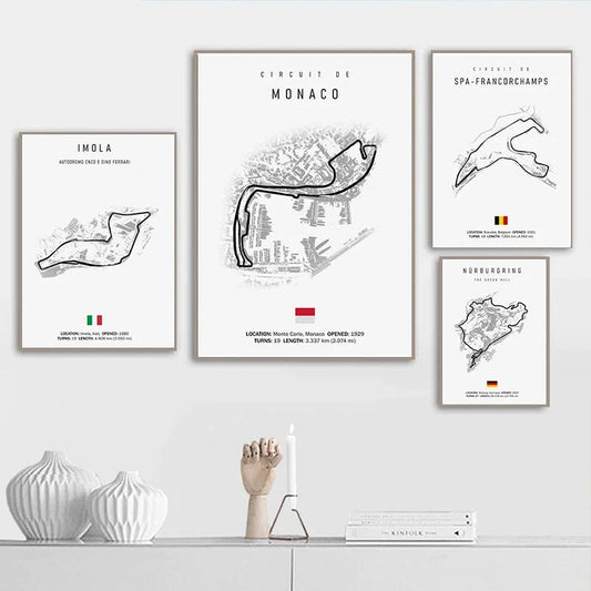 Canvanation Affiche Circuit Formule 1