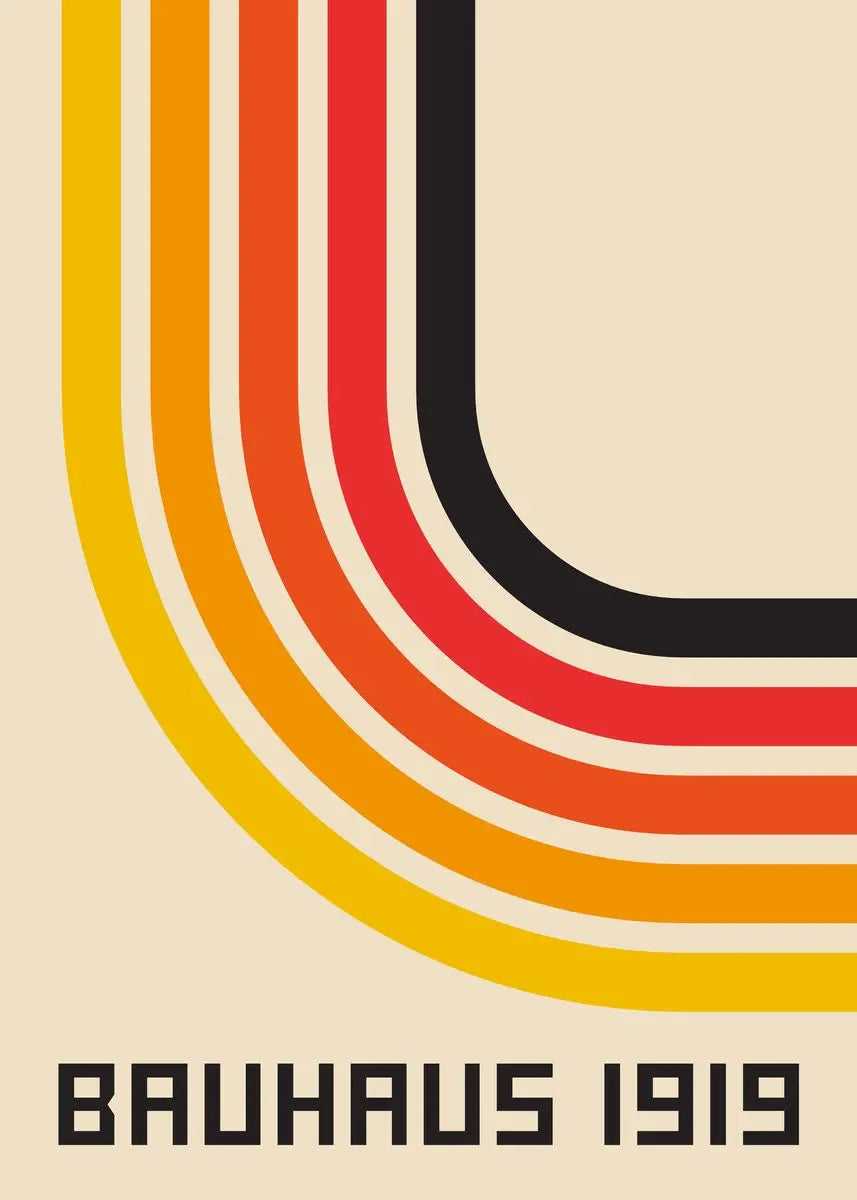 Affiche Bauhaus Simple Géométrique