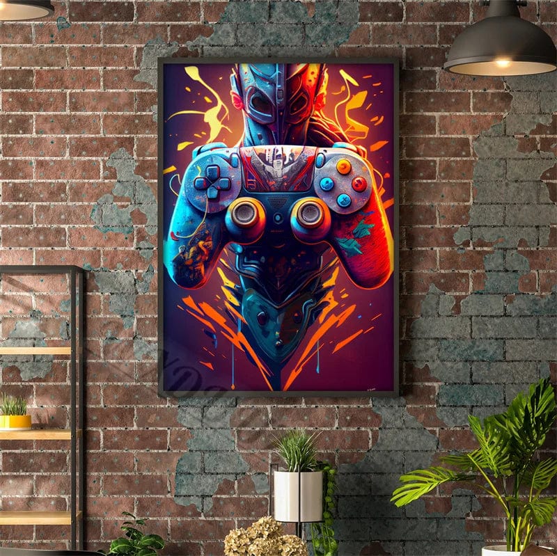 Canvanation 6 / 50x70cm Affiche Chambre 80s Coloré Punk Neon Gaming