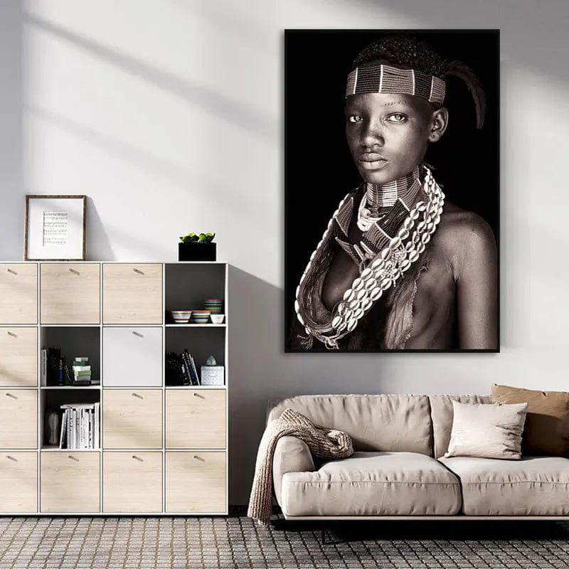 Canvanation Affiche Femme Africaine Noir Et Blanc