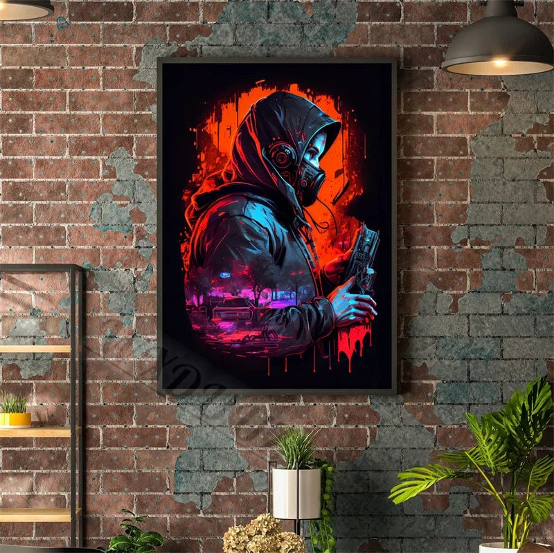 Canvanation 18 / 30x40cm Affiche Chambre 80s Coloré Punk Neon Gaming