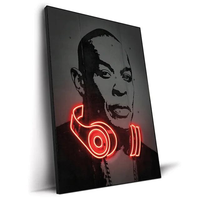 Canvanation J / 20x30cm Affiche Abstrait Neon Rap Star