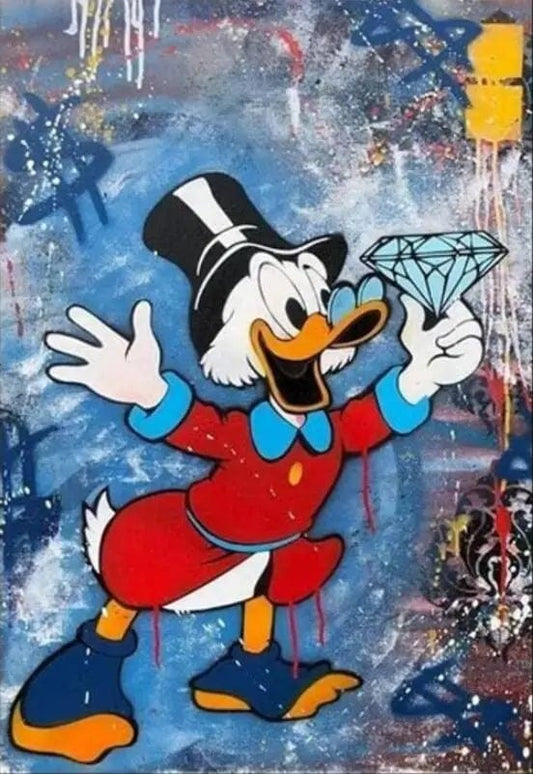 Canvanation 100x150cm Poster Picsou Donald Diamand Street Art