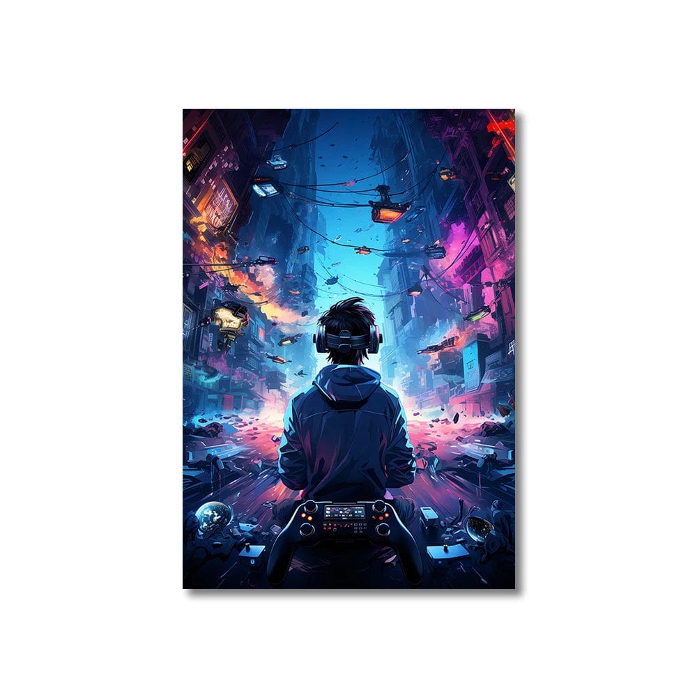 Canvanation WL-83392 / 50x70cm Affiche 80s 90s Coloré Neon Cyberpunk