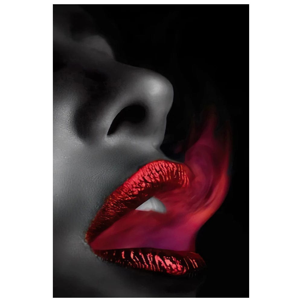 Canvanation TG70050 / 50x70cm Affiche Noir Et Blanc Femme Lèvres