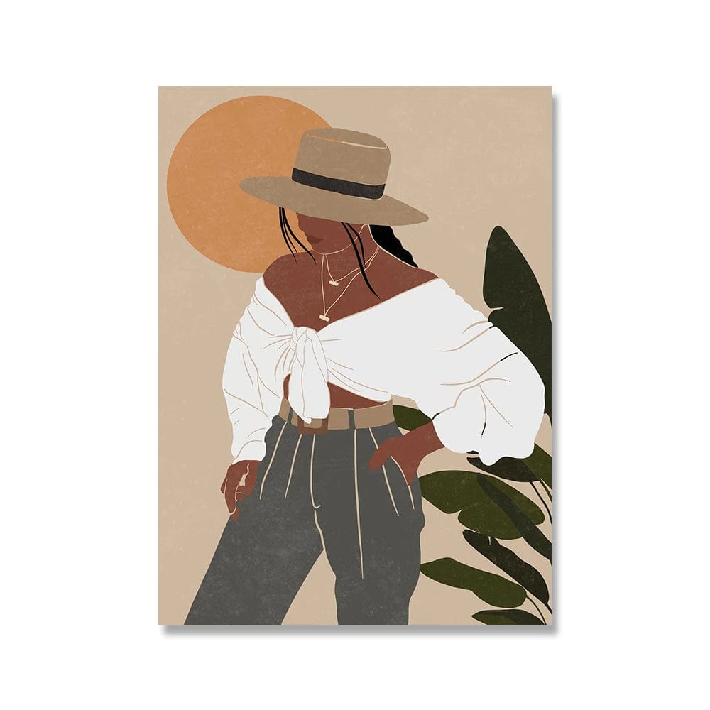 Canvanation 2 / 20x30cm Affiche Femme Africaine Fleurs