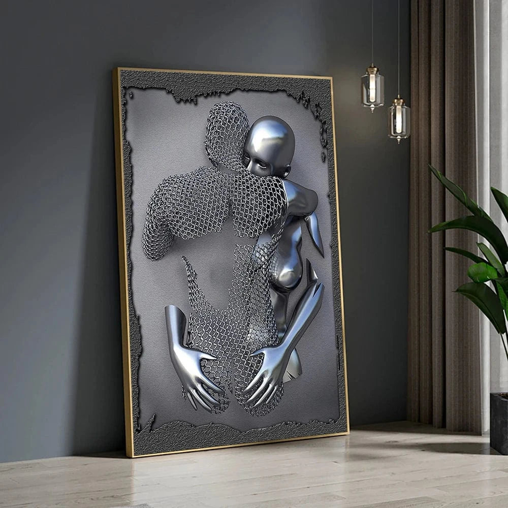 Canvanation Affiche Statue Romantique Couple