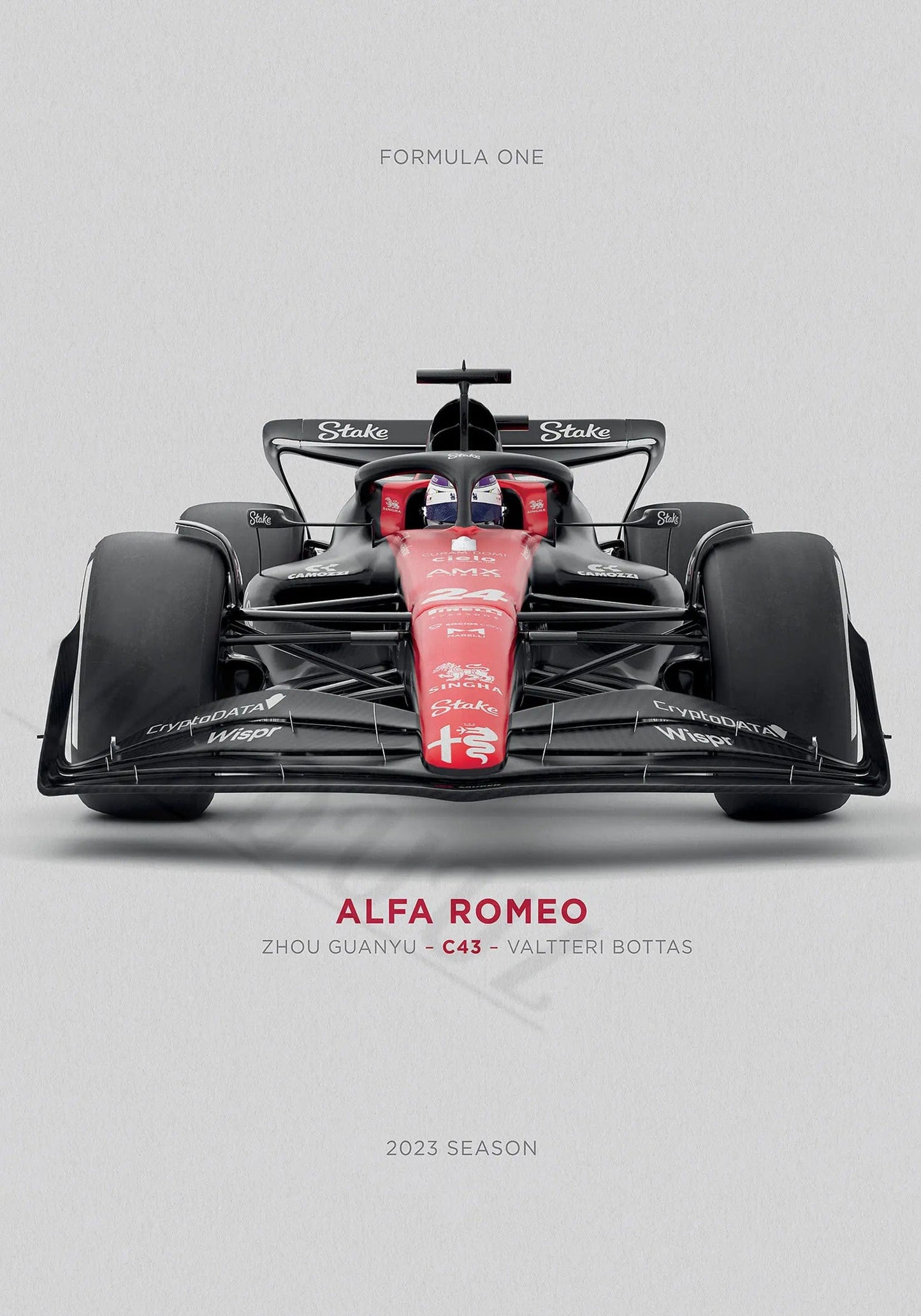 Canvanation 11 / 40x60cm Affiche Voiture 2023 Saison Retro Formule 1