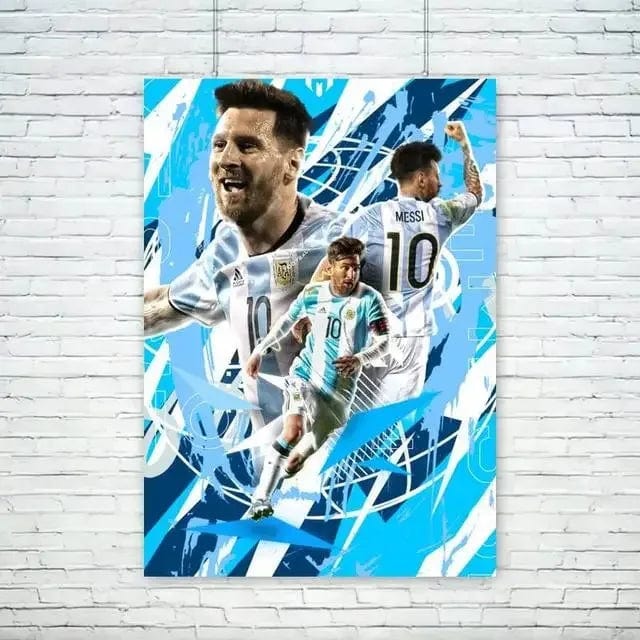Canvanation 6 / 40x50CM Poster Football Stars Messi Ronaldo