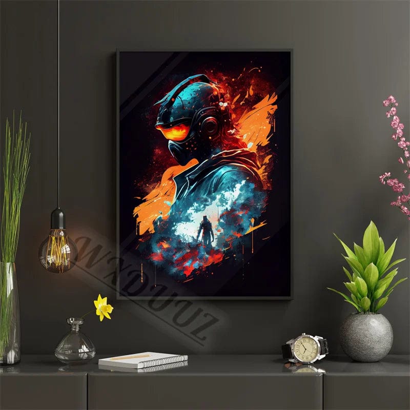 Canvanation 7 / 50x70cm Affiche Chambre 80s Coloré Punk Neon Gaming