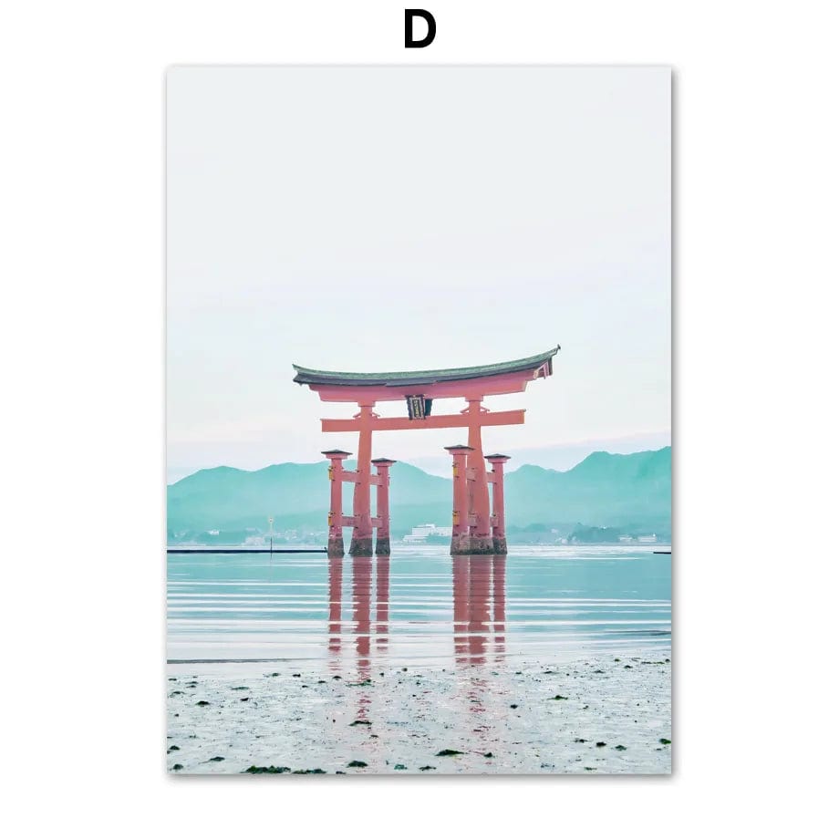 Canvanation B4394 / 40X60cm Affiche Japonais Tokyo Cherry Mount Fuji Miyajima