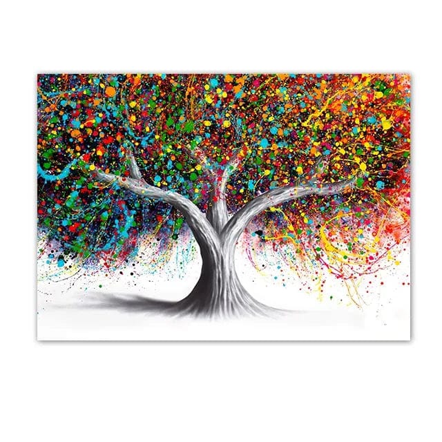 Canvanation 4 / 80x120cm Affiche - Arbre De Vie Coloré Gustave Klilmt