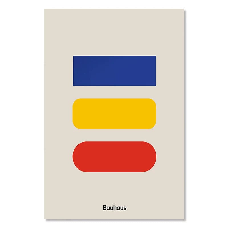 Canvanation Affiche Abstraite Moderne Bauhaus