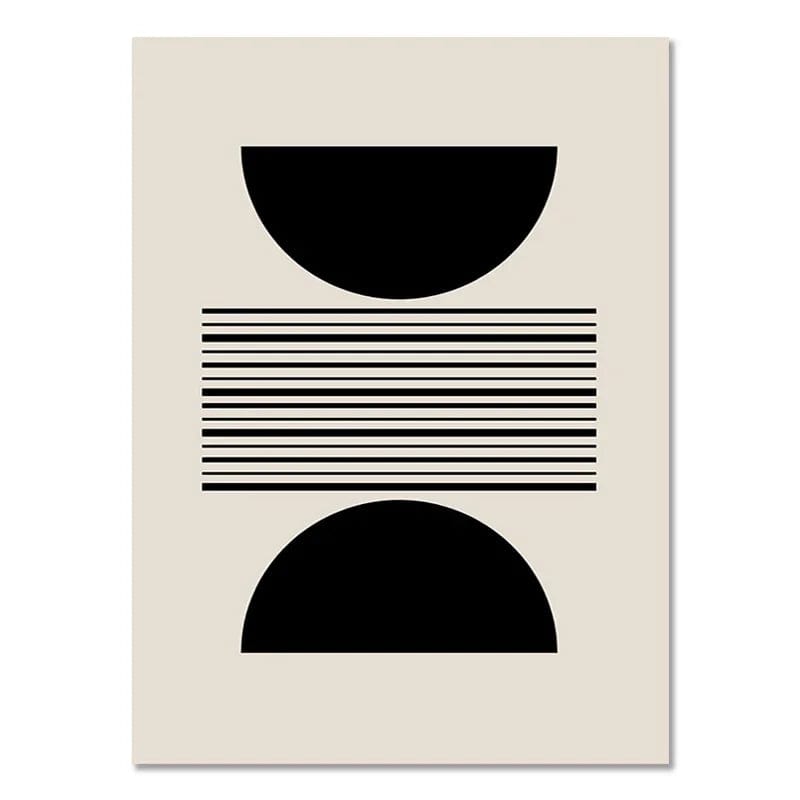 Canvanation 11 / 50x70cm Affiche Abstrait Boheme Noir Et Blanc