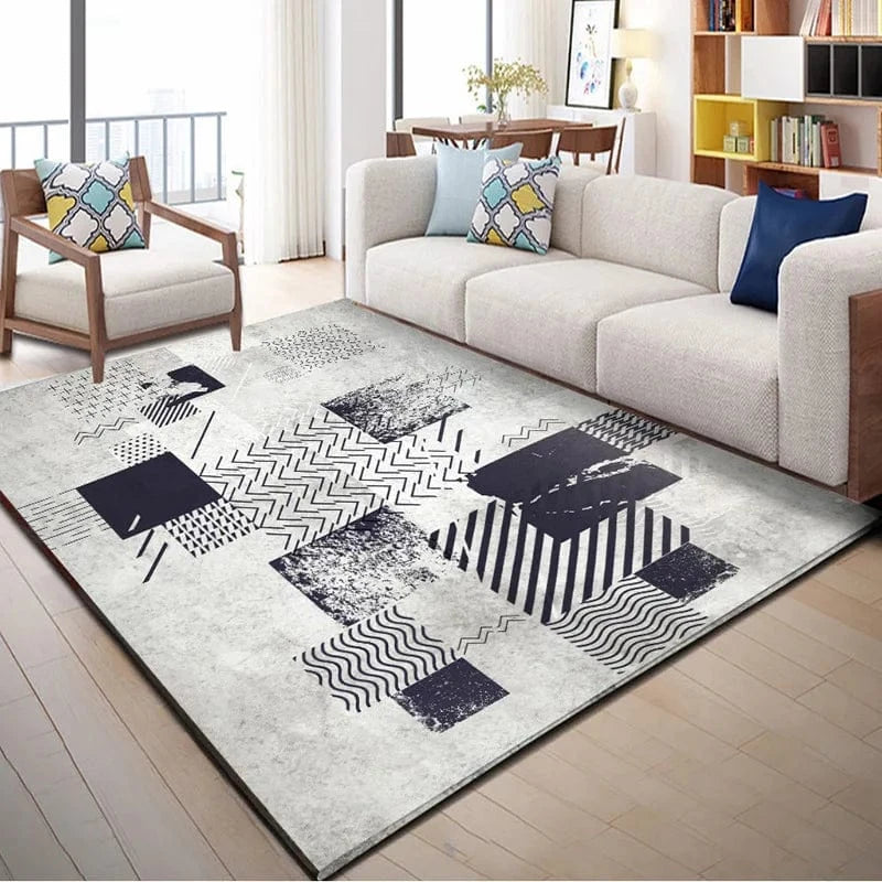 Canvanation BO-07 / 100x200cm Tapis De Salon Abstrait