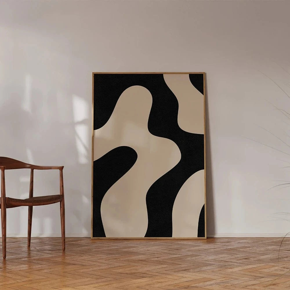 Canvanation A / 60X90cm Affiche Abstrait Noir Et Blanc
