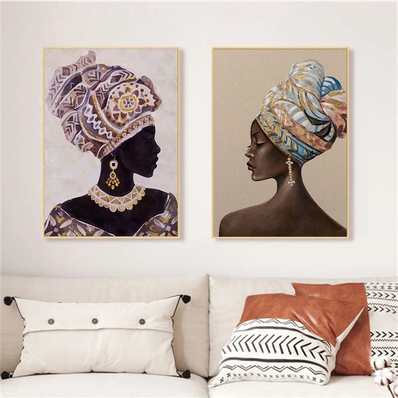 Canvanation Affiche Africain Femme Noir