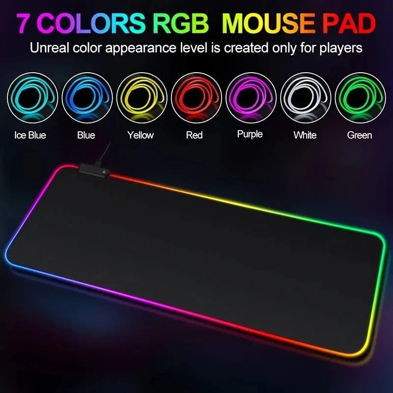 Canvanation Noir Tapis De Souris - Led Changement De Couleur Automatique RGB