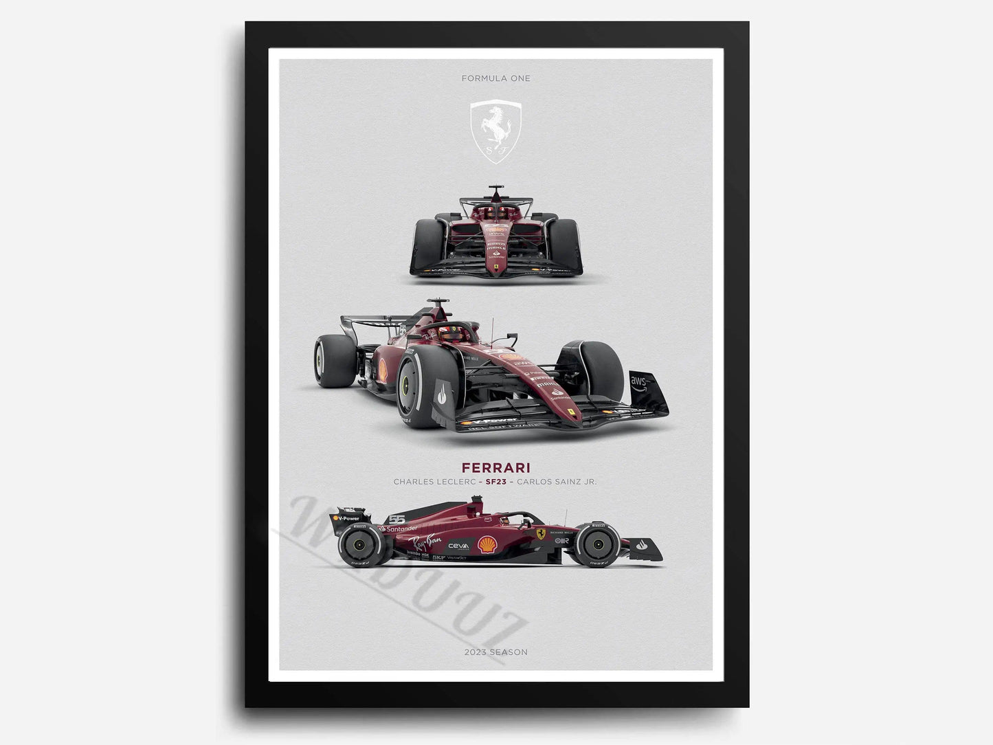 Canvanation 3 / 40x50cm Affiche 2023 Saison Retro Formule 1 80S