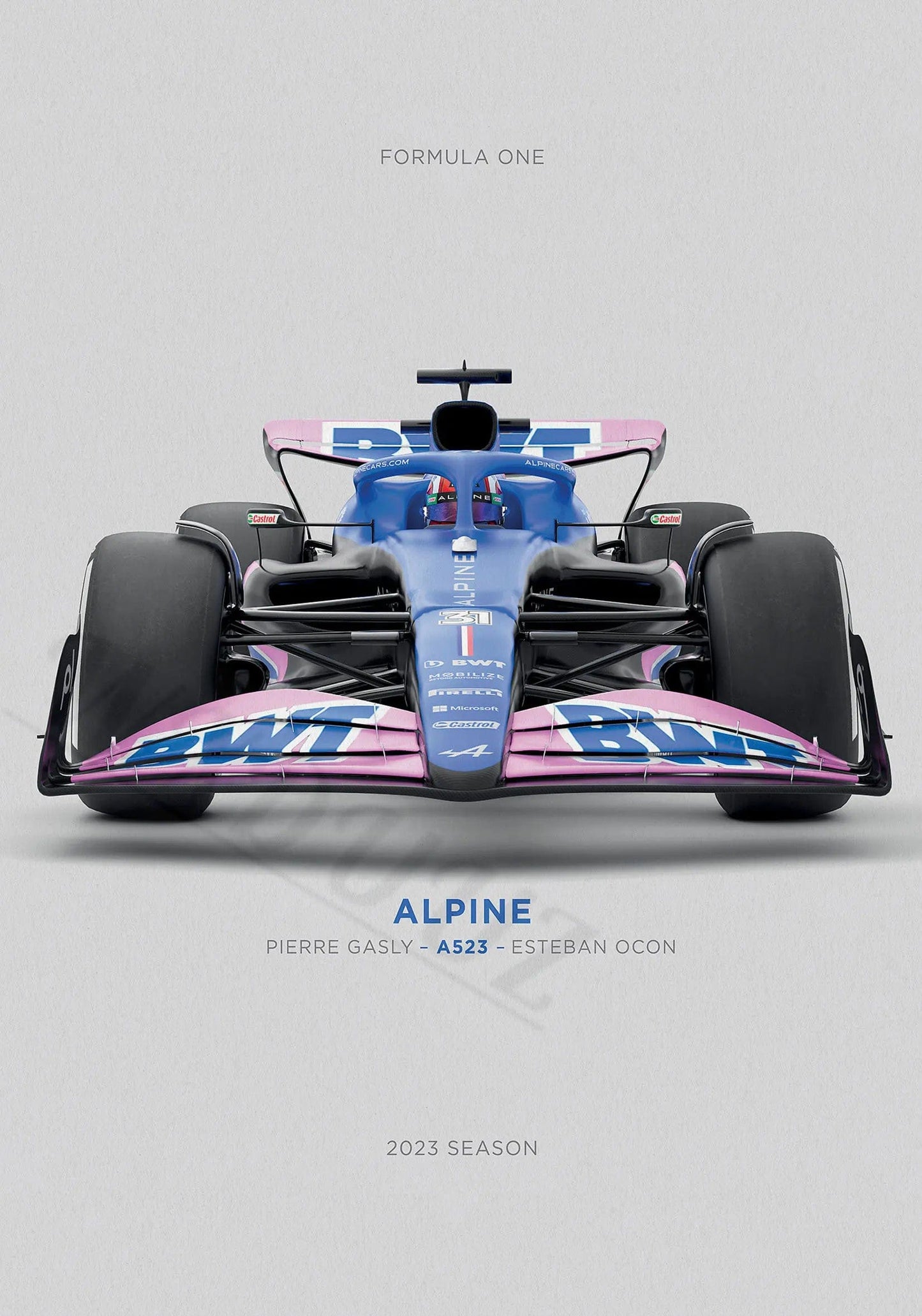 Canvanation 15 / 30x40cm Affiche Voiture 2023 Saison Retro Formule 1