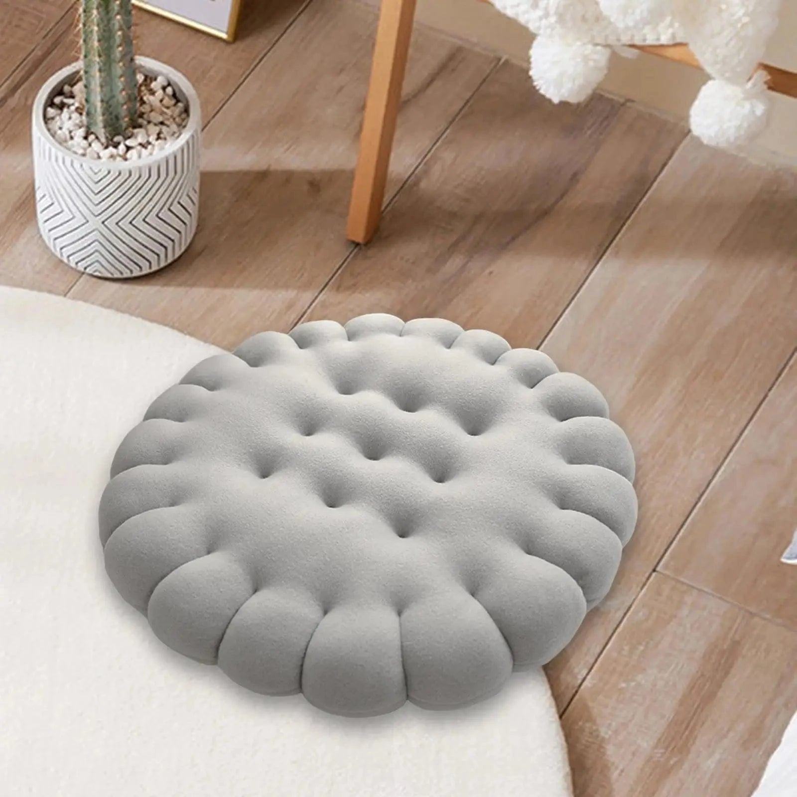 Canvanation Coussin en forme de biscuit
