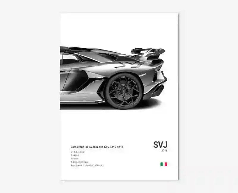 Canvanation 16 / 50x75cm Affiche Voiture Lamborghini Luxe Sto Veneno Urus Aventador SVJ