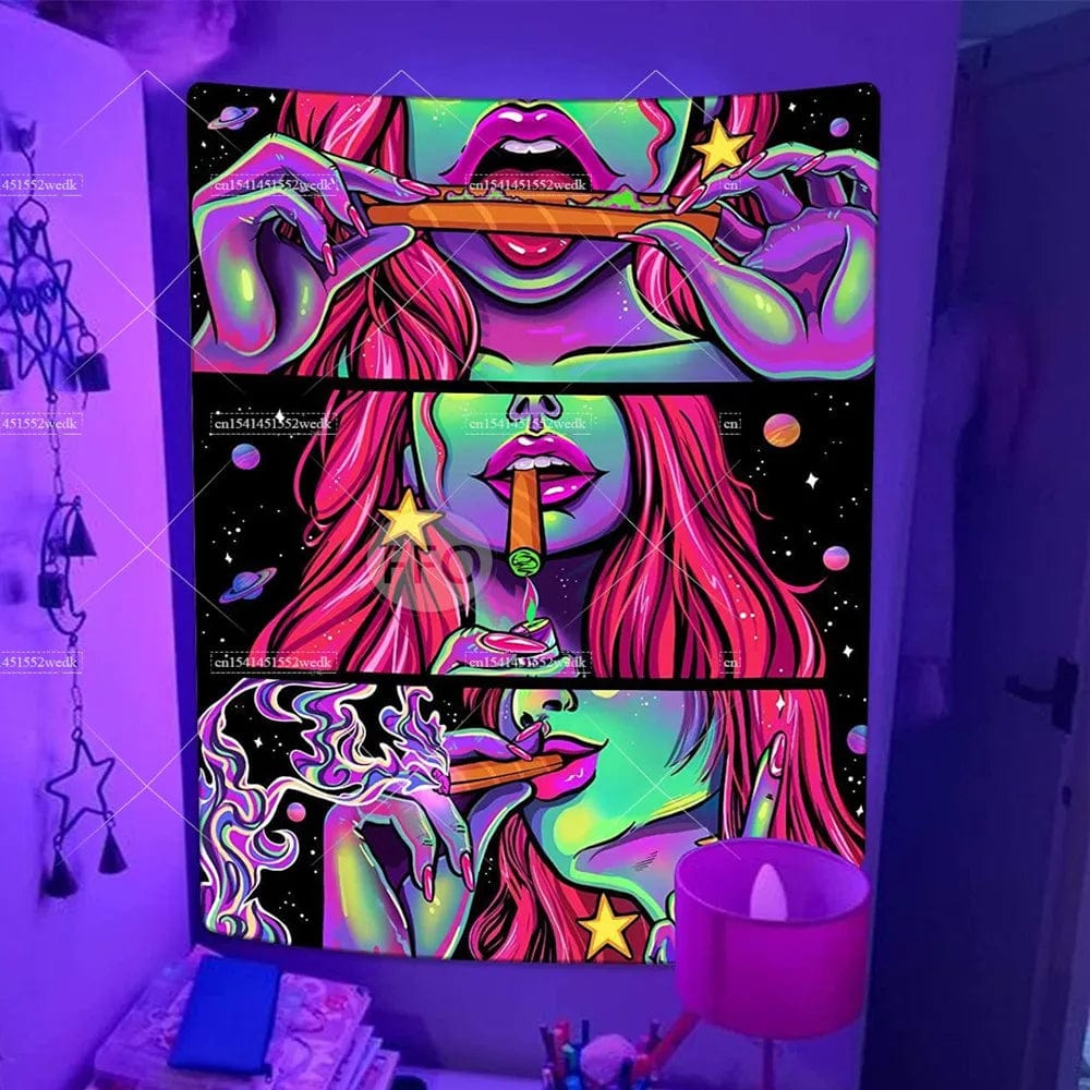 Canvanation Tapisserie UV de fille qui tripe