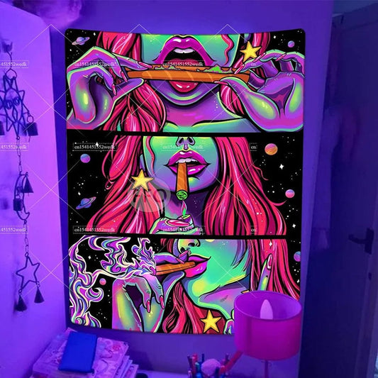 Canvanation Tapisserie UV de fille qui tripe