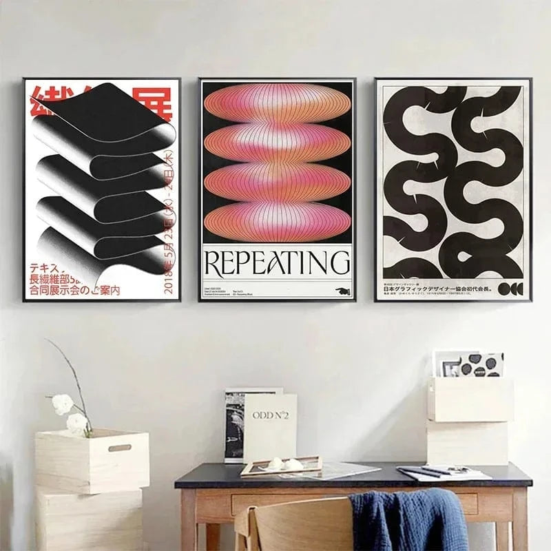 Canvanation Affiche Japonais Vintage Abstrait Open Your Mind