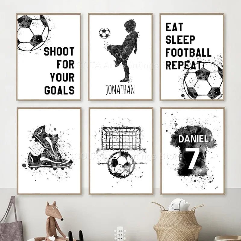 Canvanation Affiche Club De Football - Prénom Personnalisé