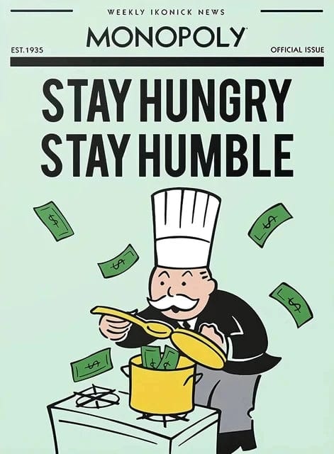Canvanation Brown / 50x70cm No Frame Affiche Alec Monopoly Motivation