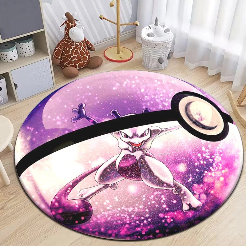 Canvanation Noir / 100cm diametre Tapis De Chambre - Pokémon