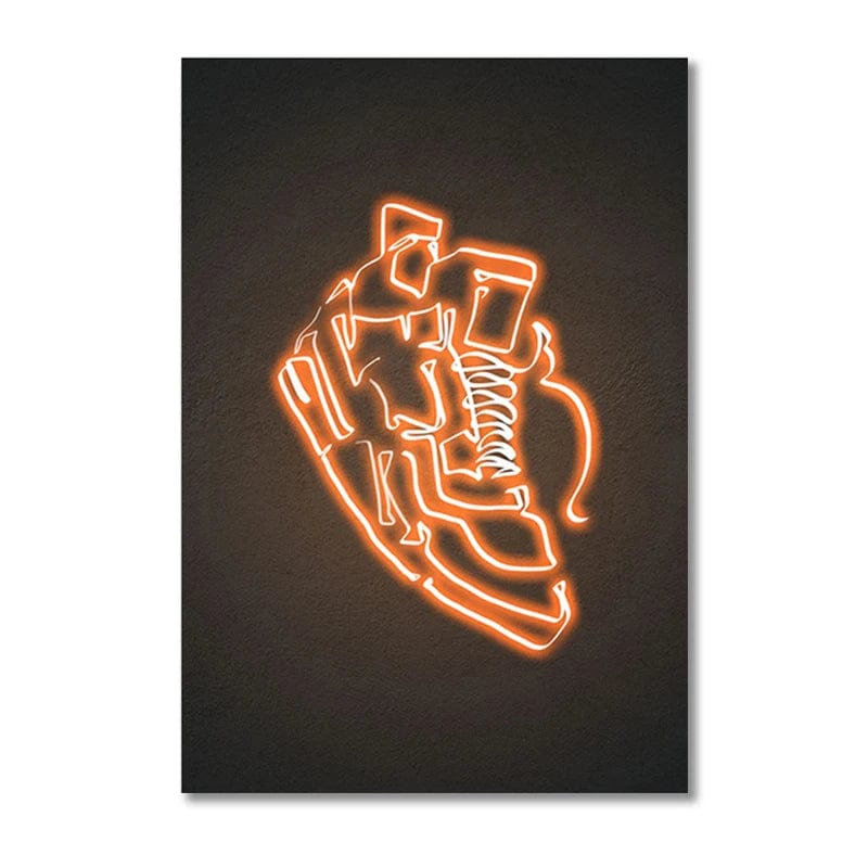 Canvanation Style 1 / 20X30cm Affiche Chambre Sneaker Jordan Neon