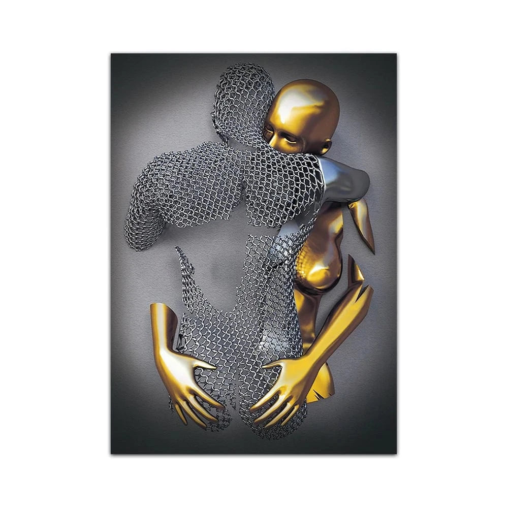 Canvanation 50x75cm / QP10730 Affiche Statue Romantique Couple
