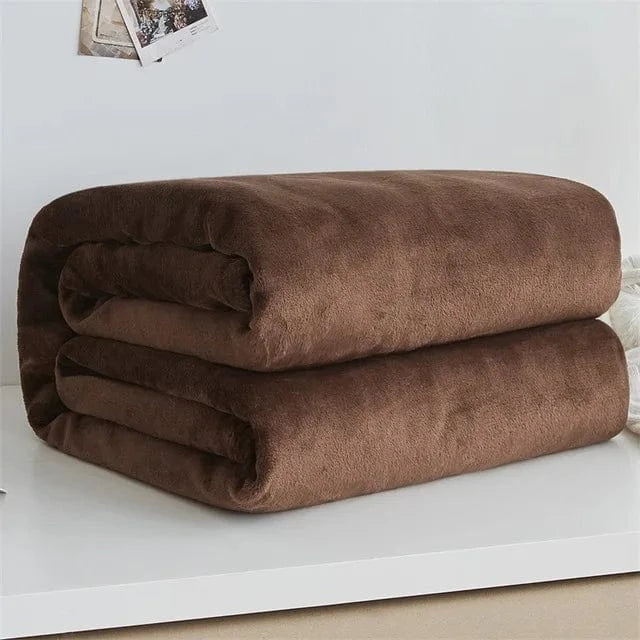 Canvanation Café / 100x140cm 39x55inch Plaid Polaire Américain – Léger, Anti-Boulochage et Ultra-Doux pour Adultes
